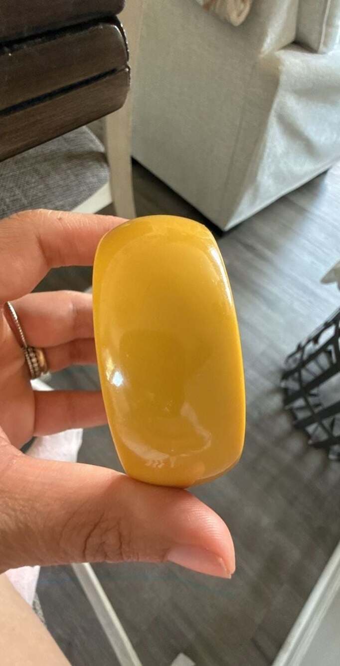 Vintage Mustard Yellow Bakelite Bangle Bracelet